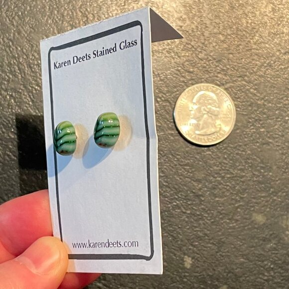 🍀 Karen Deets Stained Glass Post Earrings (NWT) 🍀 - Picture 2 of 5